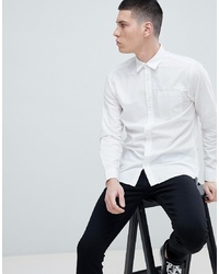 Camicia a maniche lunghe di lino bianca di Selected Homme