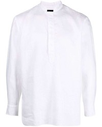 Camicia a maniche lunghe di lino bianca di Tagliatore