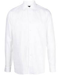 Camicia a maniche lunghe di lino bianca di Tagliatore