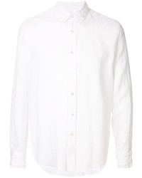 Camicia a maniche lunghe di lino bianca di Venroy