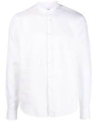 Camicia a maniche lunghe di lino bianca di Xacus