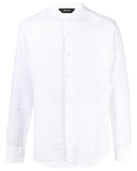Camicia a maniche lunghe di lino bianca di Z Zegna