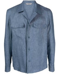 Camicia a maniche lunghe di lino blu di Briglia 1949