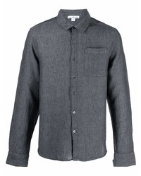 Camicia a maniche lunghe di lino grigio scuro di James Perse