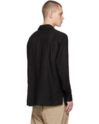 Camicia a maniche lunghe di lino nera di Engineered Garments