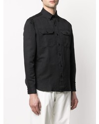 Camicia a maniche lunghe di lino nera di Tom Ford