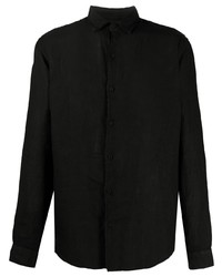 Camicia a maniche lunghe di lino nera di Costumein
