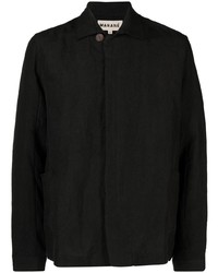 Camicia a maniche lunghe di lino nera di Marané
