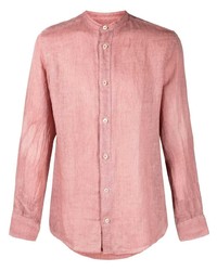 Camicia a maniche lunghe di lino rosa di Eleventy