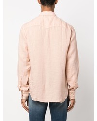 Camicia a maniche lunghe di lino rosa di Jacob Cohen