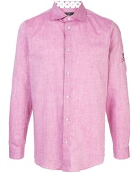 Camicia a maniche lunghe di lino rosa di Loveless