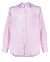 Camicia a maniche lunghe di lino rosa di Missoni