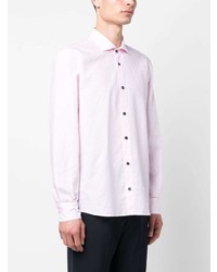 Camicia a maniche lunghe di lino rosa di Peserico