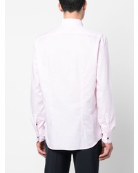 Camicia a maniche lunghe di lino rosa di Peserico
