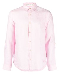 Camicia a maniche lunghe di lino rosa di Scotch & Soda