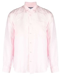 Camicia a maniche lunghe di lino rosa di Vilebrequin