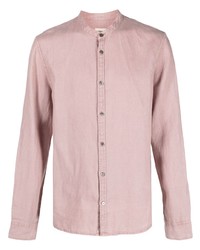 Camicia a maniche lunghe di lino rosa di Zadig & Voltaire