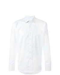 Camicia a maniche lunghe di lino stampata bianca di Etro
