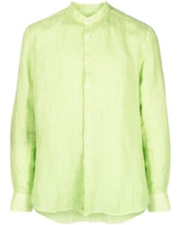 Camicia a maniche lunghe di lino verde menta di 120% Lino