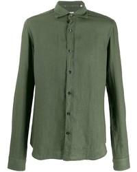 Camicia a maniche lunghe di lino verde oliva di Al Duca D’Aosta 1902