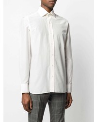 Camicia a maniche lunghe di seta bianca di Tom Ford