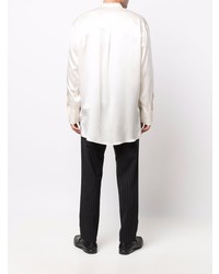 Camicia a maniche lunghe di seta bianca di Dolce & Gabbana