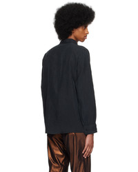 Camicia a maniche lunghe di seta nera di Gabriela Coll Garments