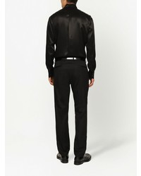 Camicia a maniche lunghe di seta nera di Dolce & Gabbana