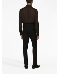 Camicia a maniche lunghe di seta nera di Dolce & Gabbana