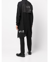 Camicia a maniche lunghe di seta stampata nera di Yohji Yamamoto