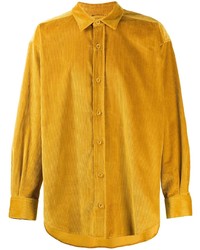 Camicia a maniche lunghe di velluto a coste gialla di Katharine Hamnett London