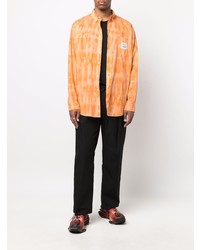 Camicia a maniche lunghe effetto tie-dye arancione di Kenzo