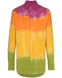 Camicia a maniche lunghe effetto tie-dye multicolore di The Elder Statesman