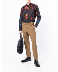 Camicia a maniche lunghe effetto tie-dye multicolore di Paul Smith