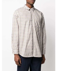 Camicia a maniche lunghe geometrica bianca di Engineered Garments