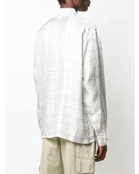Camicia a maniche lunghe geometrica bianca di Casablanca