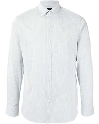 Camicia a maniche lunghe geometrica bianca di Kent & Curwen