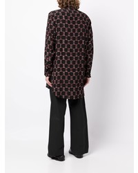Camicia a maniche lunghe geometrica nera di Yohji Yamamoto