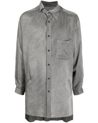 Camicia a maniche lunghe grigia di Yohji Yamamoto