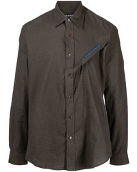 Camicia a maniche lunghe grigio scuro di Y/Project