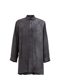 Camicia a maniche lunghe grigio scuro di Yohji Yamamoto