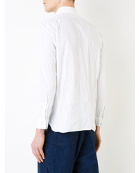 Camicia a maniche lunghe in chambray bianca di orSlow