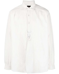 Camicia a maniche lunghe in chambray bianca di Needles