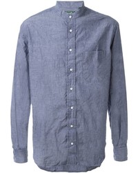 Camicia a maniche lunghe in chambray blu di Gitman Brothers