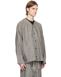 Camicia a maniche lunghe in chambray grigia di Jan Jan Van Essche