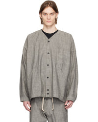 Camicia a maniche lunghe in chambray grigia di Jan Jan Van Essche