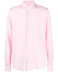 Camicia a maniche lunghe in chambray rosa di Fedeli