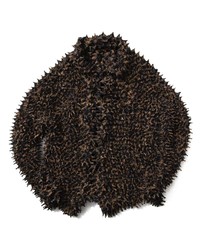 Camicia a maniche lunghe leopardata marrone scuro di Doublet