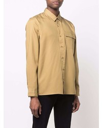 Camicia a maniche lunghe marrone chiaro di Calvin Klein