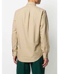 Camicia a maniche lunghe marrone chiaro di Polo Ralph Lauren